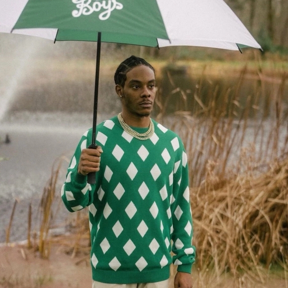 ⛳ Bogey Boys Rhombus Sweater in Green. New With Tags! XL - Picture 1 of 13